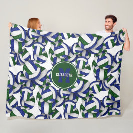 Cobertor De Velo Cores da equipe de vôlei verde-azul