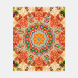 Cobertor De Velo Cores de energia vibrantes: design de mandala.