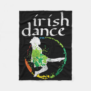 Cobertor De Velo Cores de Menina de Dança Irlandesa Dia de São Patr