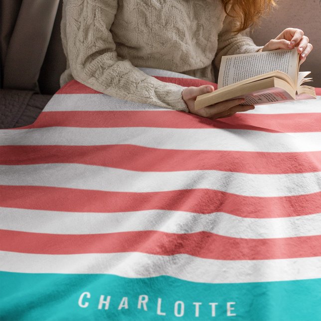 Cobertor De Velo Cores Editáveis com Texto Branco Adicionar Nome (Criador carregado)