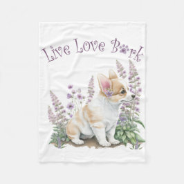 Cobertor De Velo Corgi Dog Mãe Floral