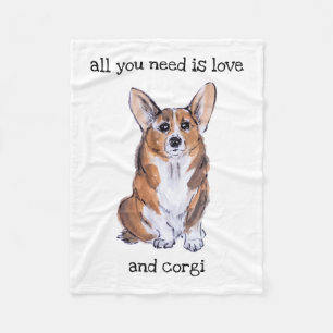Cobertor De Velo Corgi sumie aquarela