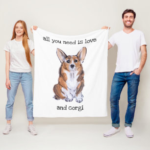 Cobertor De Velo Corgi sumie aquarela