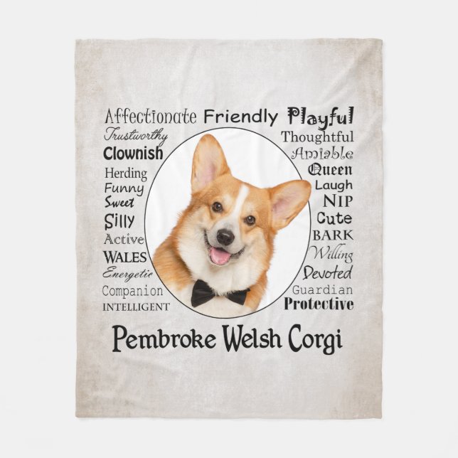Cobertor De Velo Corgi Traits (Frente)