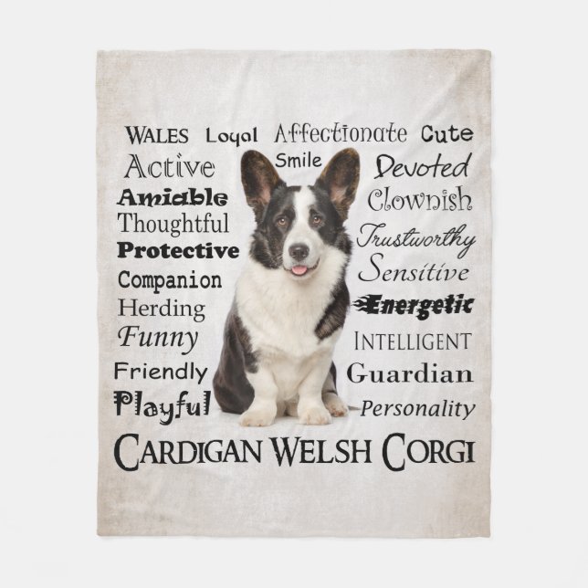 Cobertor De Velo Corgi Traits (Frente)