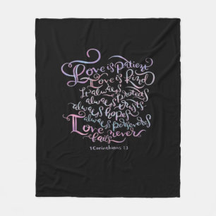 Cobertor De Velo Corinthians O Amor É Paciente O Amor É Gentil Clás