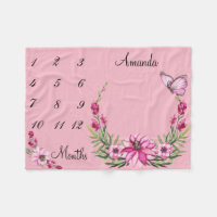 Coroa de Aquarela Rosa Marco de Bebê Lembrança