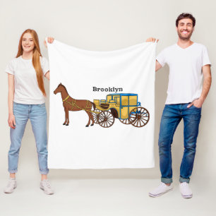 Cobertor De Velo Coroa e ilustração da carruagem real