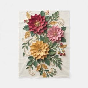 Cobertor De Velo Coroa Floral em Papel 3D Elegante Arranjo de Prima