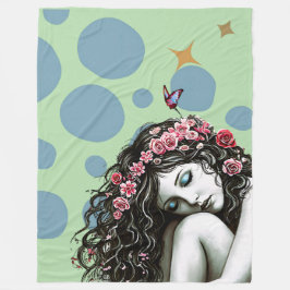 Cobertor De Velo Coroa Floral - Retrato Whimsical