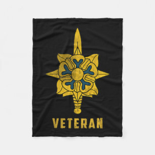 Cobertor De Velo Corpo de Informações Militar Logotipo Veterano Pap