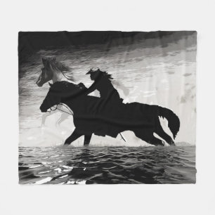 Cobertor De Velo Correndo com Espíritos - Cavalos Jogam Banheira