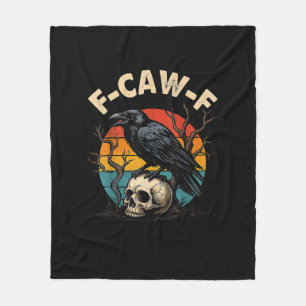Cobertor De Velo Corvo Antigo F-Caw-F Corvo Ave Humor Meme Engraçad