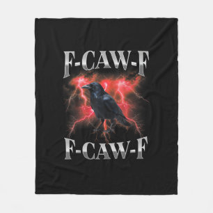Cobertor De Velo Corvo F-Caw-F Pássaro Corvo Memes Gótico
