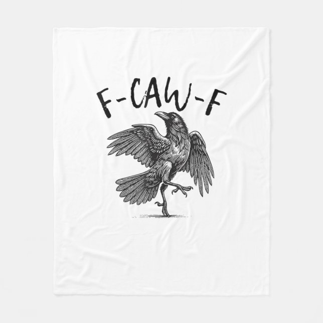 Cobertor De Velo Corvo, F-Caw-F Pássaro Engraçado (Frente)