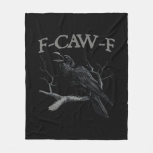 Cobertor De Velo Corvo, F-Caw-F Pássaro Engraçado Clássico Estilo V