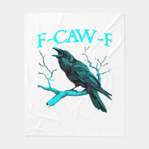 Cobertor De Velo Corvo F-Caw-F Pássaro Engraçado Design Retro Criat