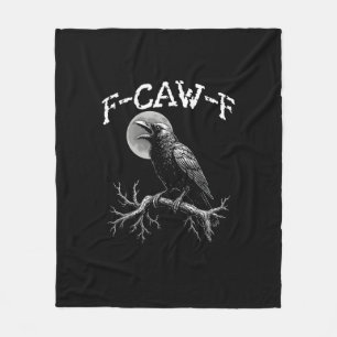 Cobertor De Velo Corvo F-Caw-F Pássaro Engraçado Humor de Corvo Cri