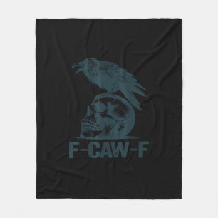 Cobertor De Velo Corvo F-Caw-F Retro Amante de Corvos Engraçado