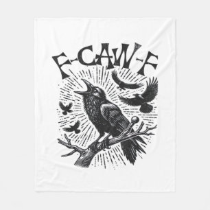 Cobertor De Velo Corvo Gótico F-Caw-F Humor Engraçado Essencial Ret