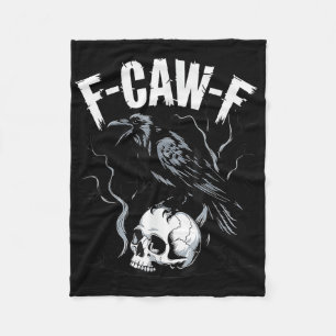 Cobertor De Velo Corvo Preto F-caw-f Engraçado Crânio de Pássaro Pr