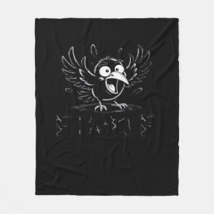 Cobertor De Velo Corvo, Retro F-Caw-F Pássaro Corvo Engraçado Corvo