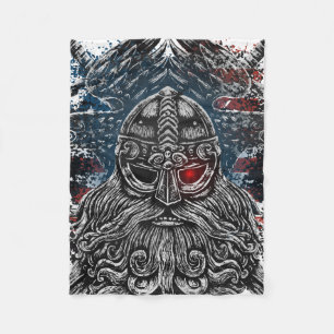 Cobertor De Velo Corvos de Odin e espadas Mitologia Viking EUA band