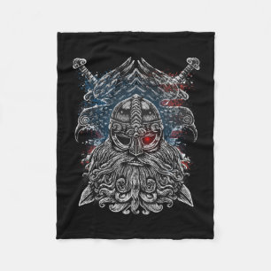 Cobertor De Velo Corvos de Odin e espadas Mitologia Viking EUA band