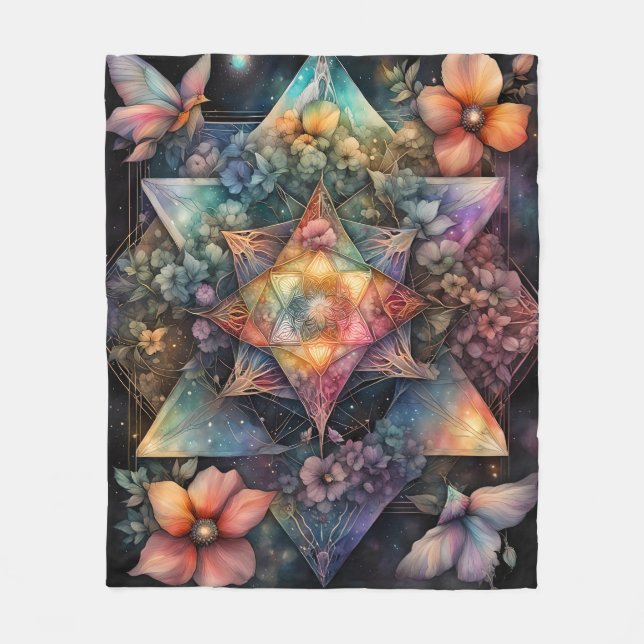 Cobertor De Velo Cosmic Mandala (Frente)
