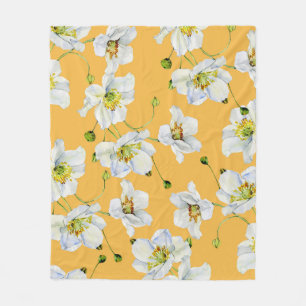 Cobertor De Velo Cosmos, aquarela, uniforme, padrão floral.