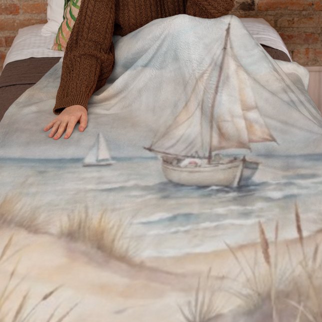 Cobertor De Velo Costeira de Aquarelas de Navegação Pacífica (Criador carregado)