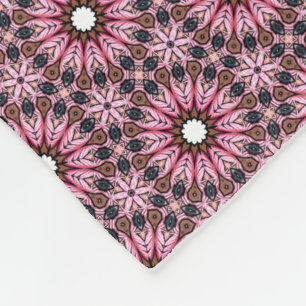 Cobertor De Velo Costurado Boho de Pena Rosa 