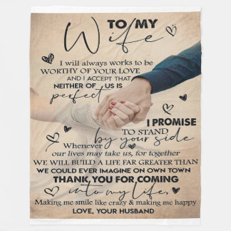 Cobertor De Velo Cota De Amor Para Esposa | Presente para Decoração