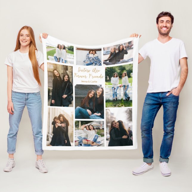 Cobertor De Velo Cota Personalizada de Colagem de Fotos para Amigos (In Situ)