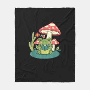 Cobertor De Velo Cottagecore Floresta de Cogumelos Sapo Goblincore 