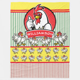 Cobertor De Velo Country Sunshine Chicken Fleece Blanket