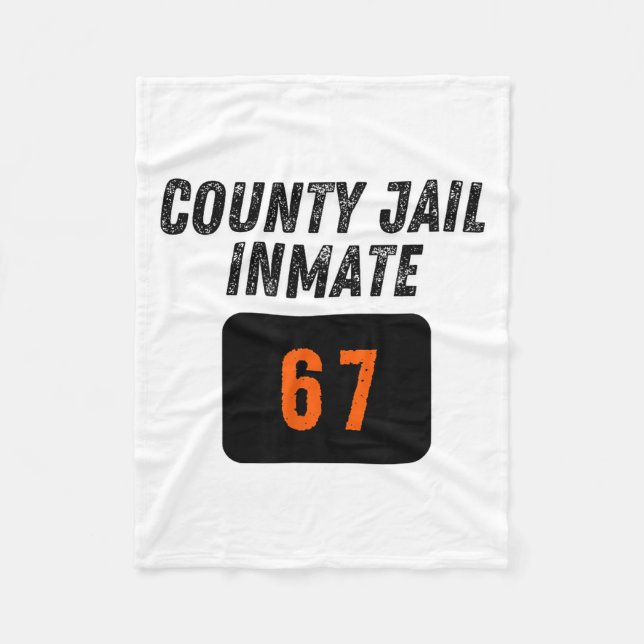 Cobertor De Velo County Jail Prison Inmate 67 Halloween Funny Mens  (Frente)
