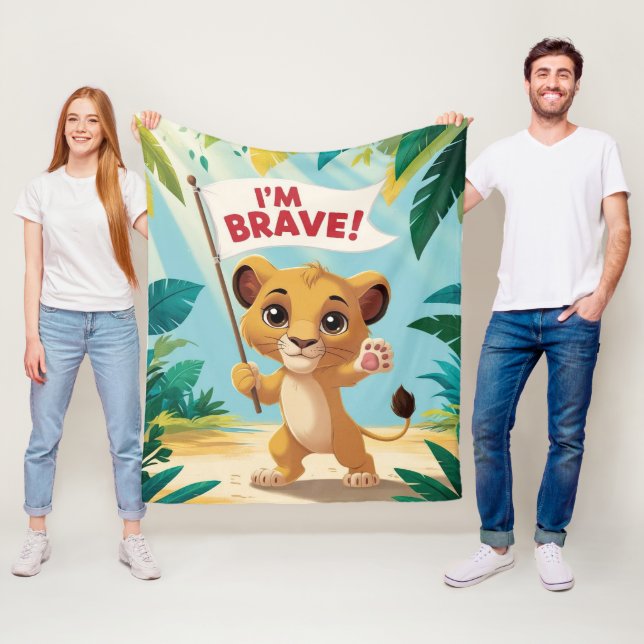 Cobertor De Velo Courageous Little Dog with a Bandage (In Situ)