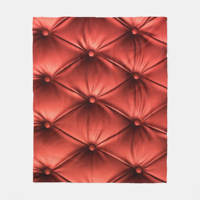 Cobertor De Velo Couro Vermelho Texturizado: Fechamento Detalhado d (Frente)