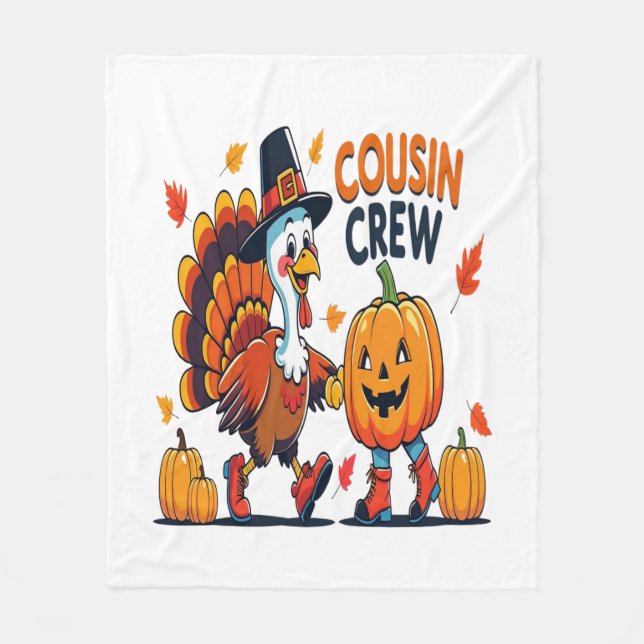 Cobertor De Velo Cousin Crew Pumpkin (Frente)