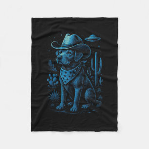 Cobertor De Velo Cowboy Cachorro Labrador Alienígena do Retriever D