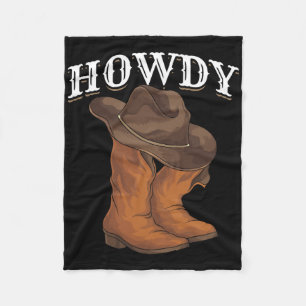 Cobertor De Velo Cowboy Ocidental Boots Cowboy Hat Howdy Cowboy