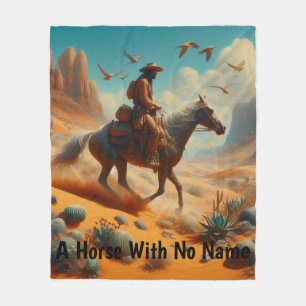 Cobertor De Velo Cowboy solitário no Deserto Canyon - Arte Surreal 