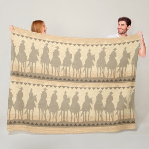Cobertor De Velo Cowboys oeste do pelotão Throw Blanket 50x60