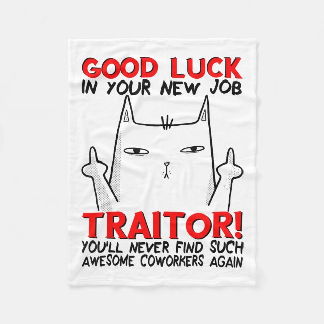 Cobertor De Velo Coworker Leaving, Quitting Going Away, Job Change, (Frente)