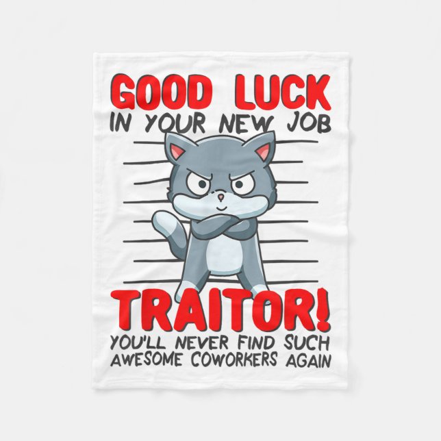 Cobertor De Velo Coworker Leaving, Quitting Going Away, Job Change; (Frente)