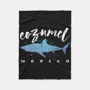 Cobertor De Velo Cozumel México Tubarão Mergulhador Férias de Prima