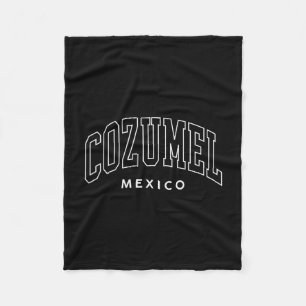 Cobertor De Velo Cozumel Vintage México Retro Lembrança Préppy Mulh