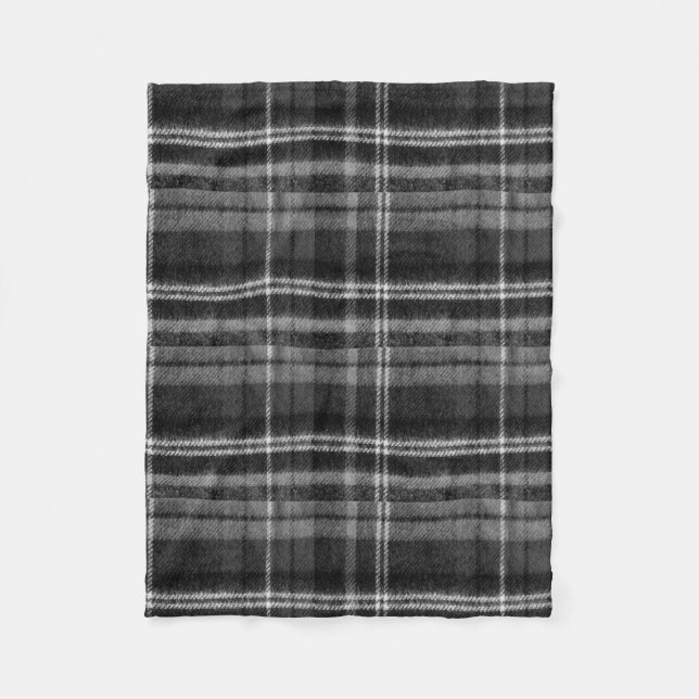 Cobertor De Velo Cozy Black Tartan Fleece Blanket (Frente)