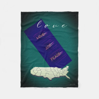 Cobertor De Velo Cozy Blanket / Love Joy Peace EUA